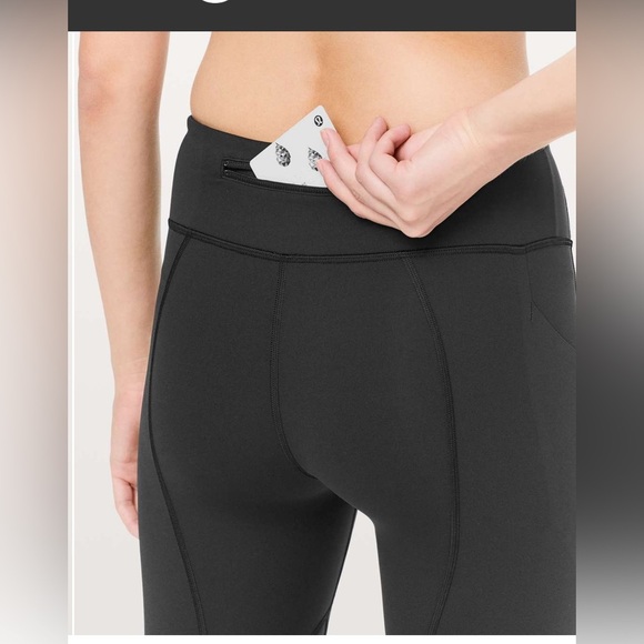Lululemon Pace Rival Crop Full-On Luxtreme 22” Black , size 6 - Picture 9 of 11